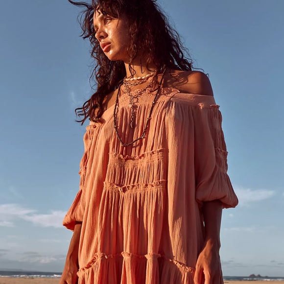 *FREE PEOPLE* Peach See Ya There - Picture 1 of 8